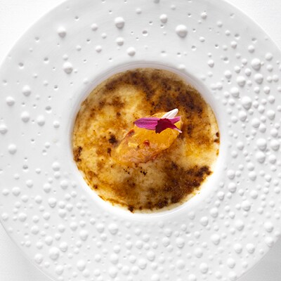 Crème brûlée vanille Bourbon au marmelade de fruits exotiques